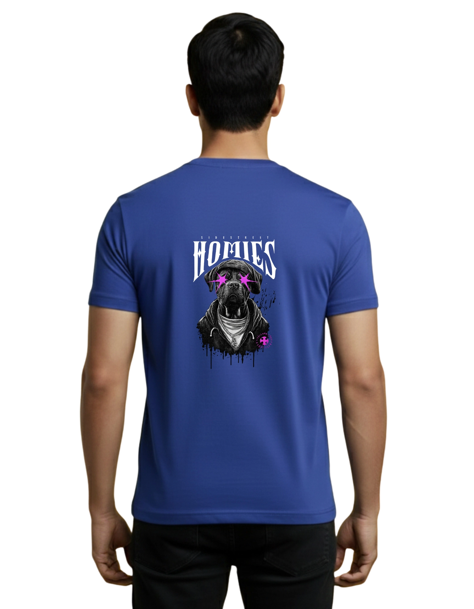 Homies Cotton Round Neck T-Shirt 180 GSM Royal Blue