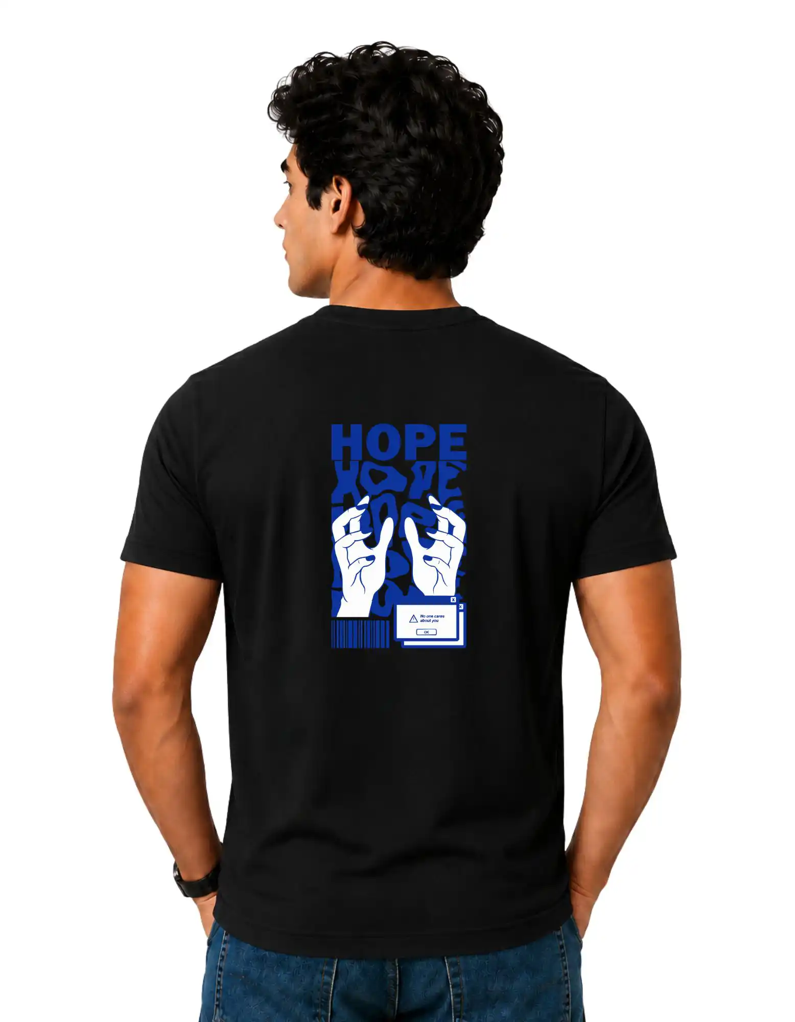 Hope Cotton Round Neck T-Shirt 180 GSM Black