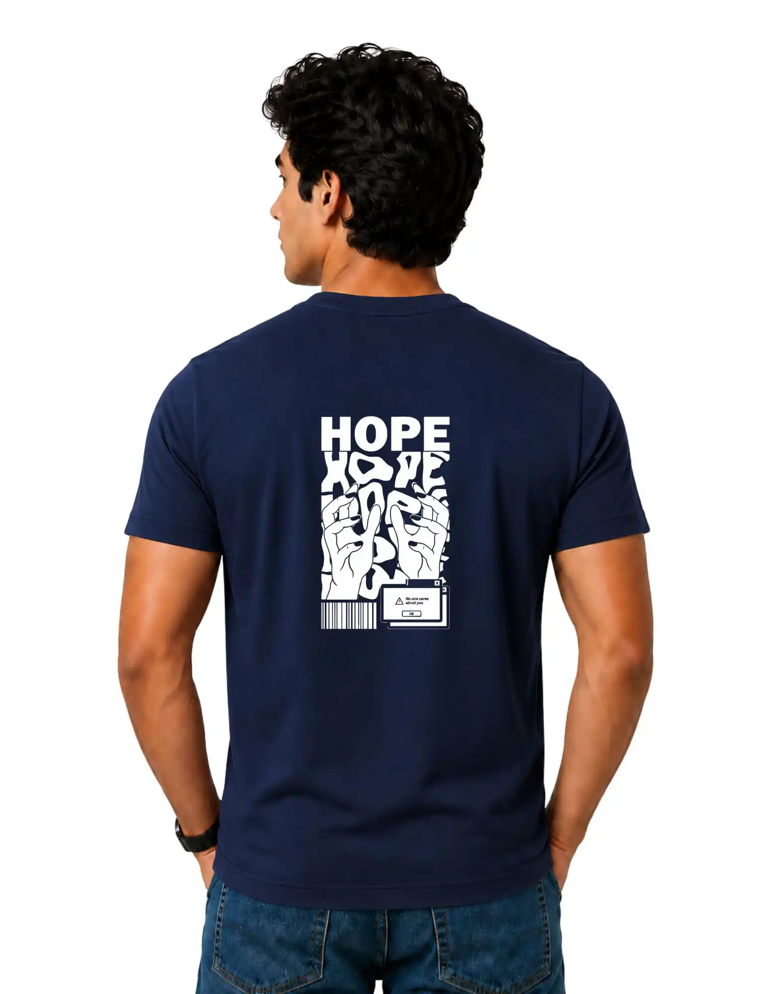 Hope Cotton Round Neck T-Shirt 180 GSM Navy Blue