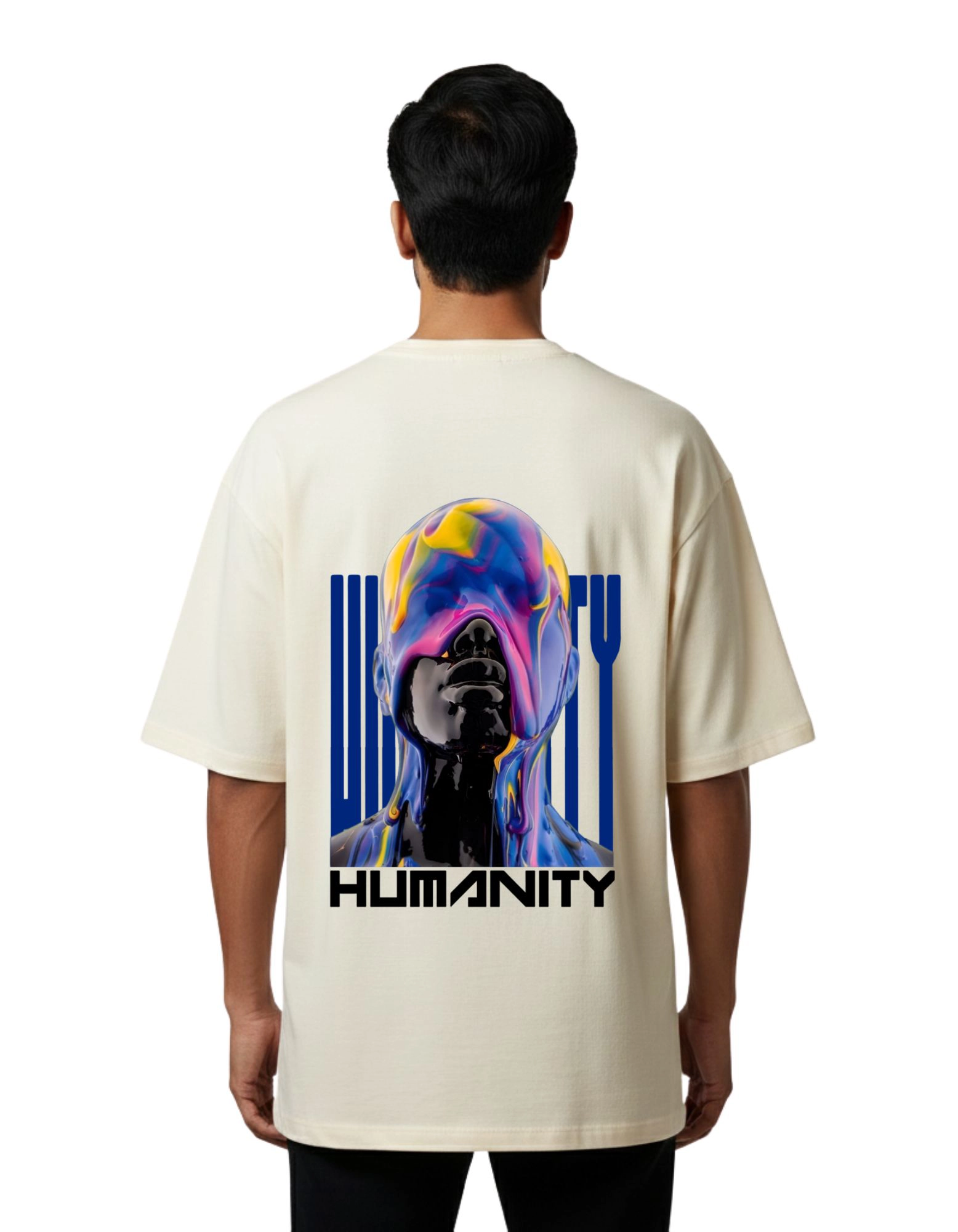 Humanity Oversized French Terry 240 GSM T-Shirt Beige
