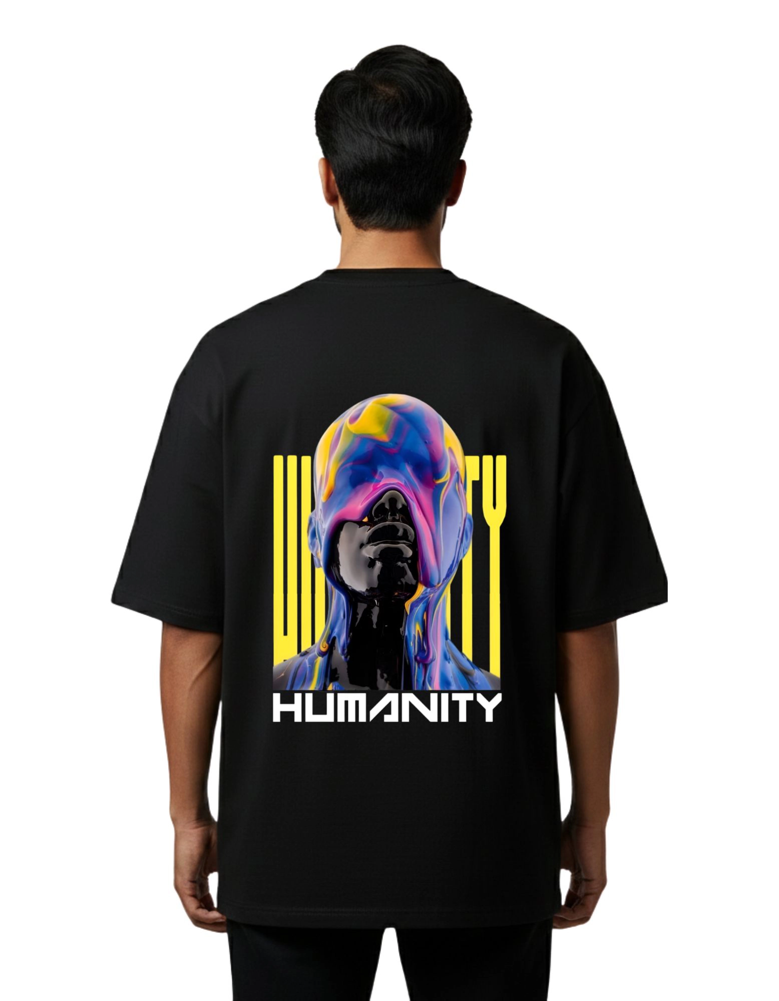 Humanity Oversized French Terry 240 GSM T-Shirt Black