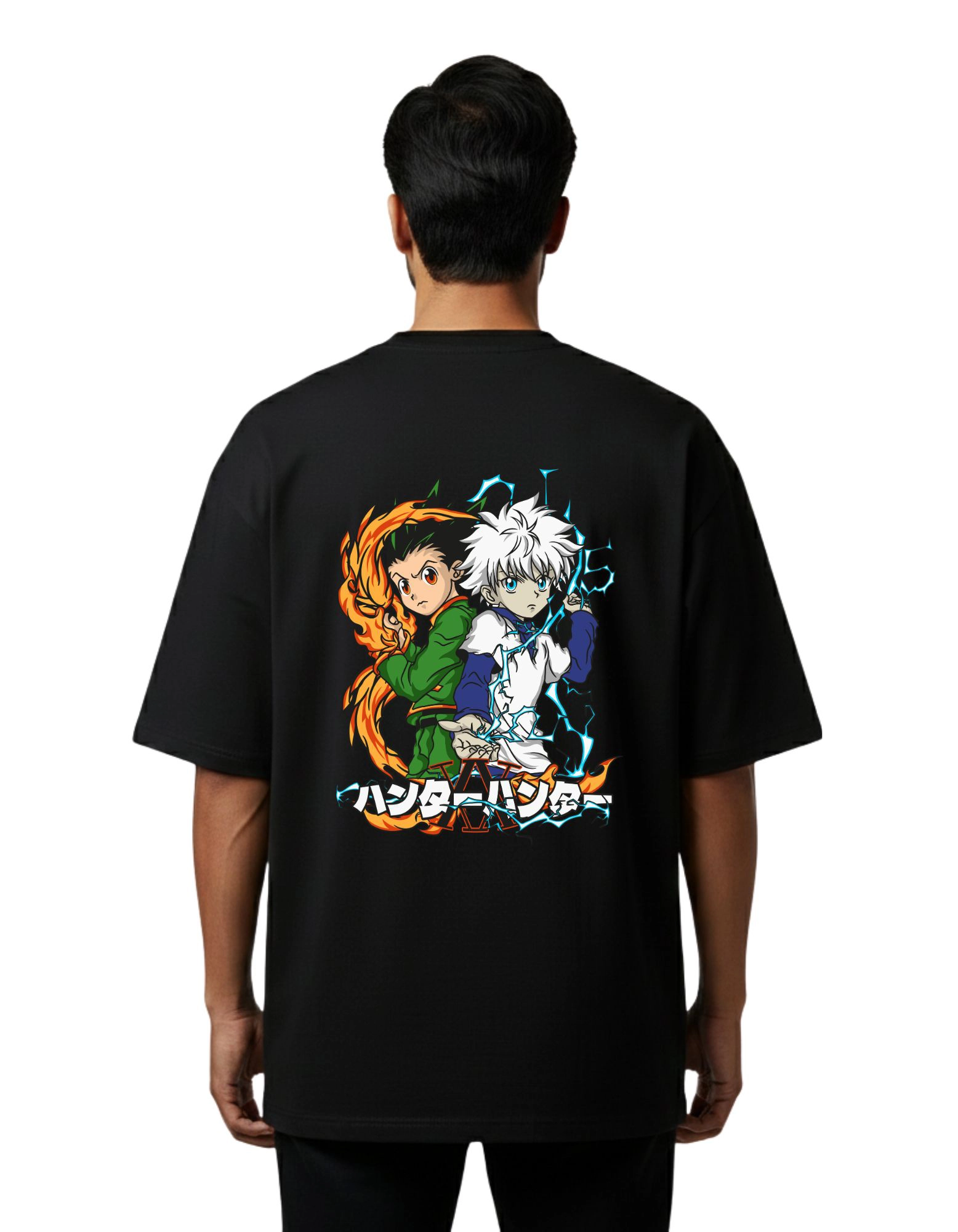 Hunter Duo Oversized Cotton French Terry T-Shirt 240 GSM Black