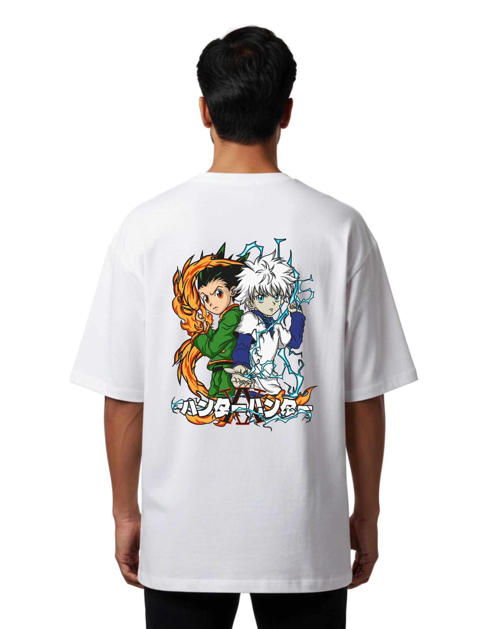 Hunter Duo Oversized Cotton French Terry T-Shirt 240 GSM White
