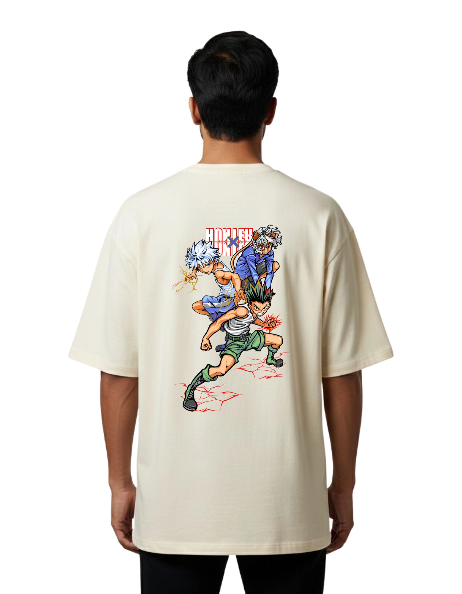 Hunter Squad Oversize Cotton French Terry T-Shirt 240 GSM Beige