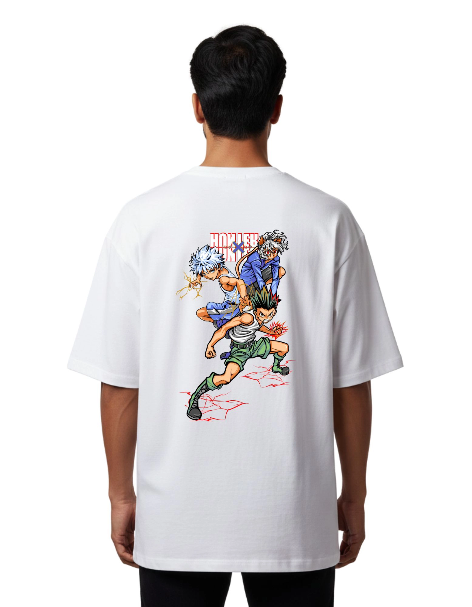 Hunter Squad Oversize Cotton French Terry T-Shirt 240 GSM White