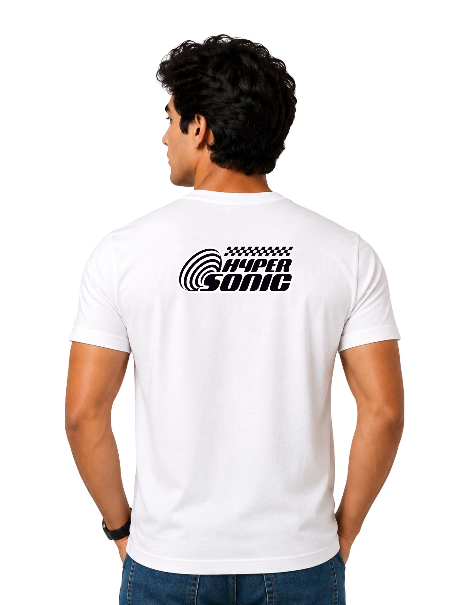 Hyper Sonic Cotton Round Neck T-Shirt 180 GSM White