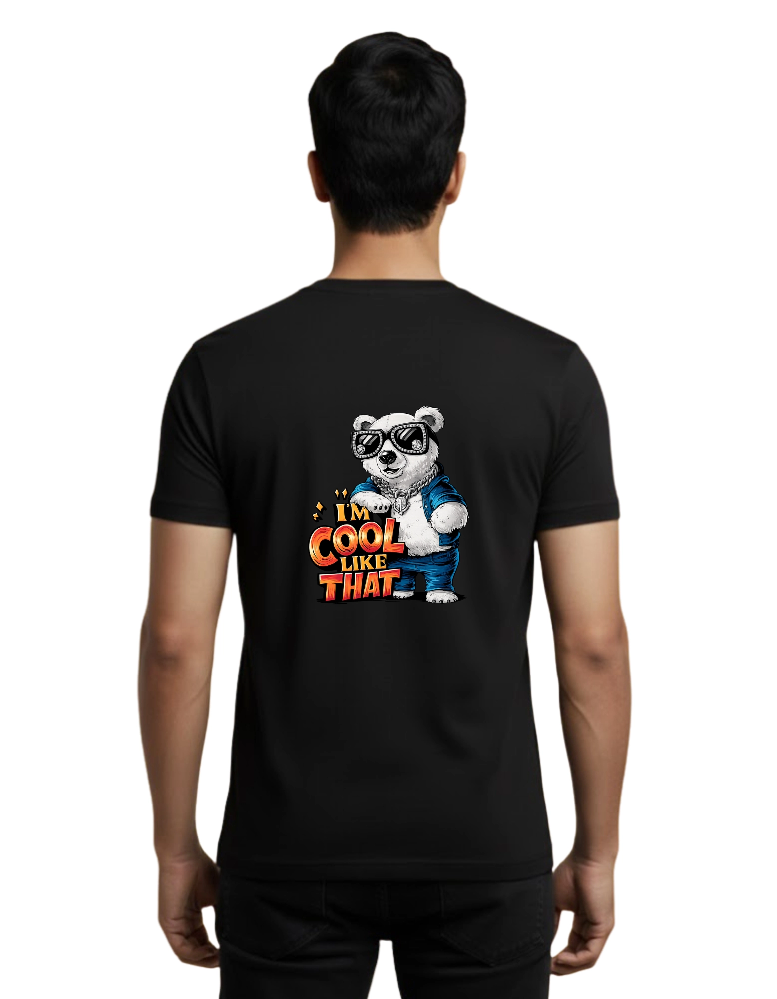 I’m Cool Like That Cotton Round Neck T-Shirt 180 GSM Black