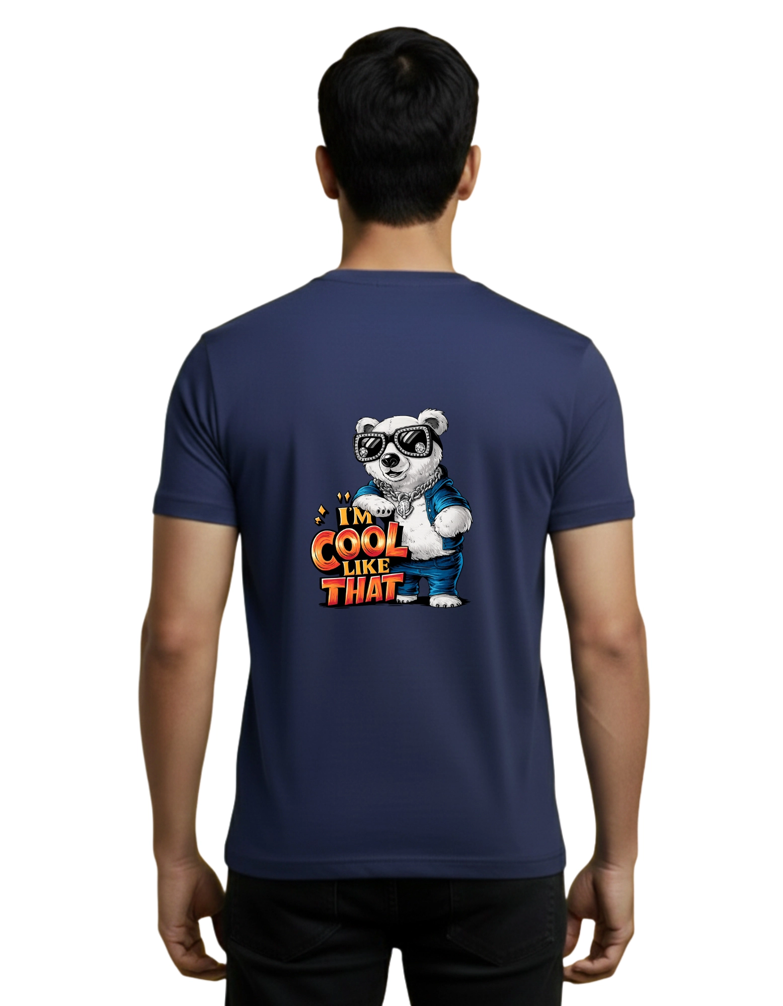 I’m Cool Like That Cotton Round Neck T-Shirt 180 GSM Navy Blue