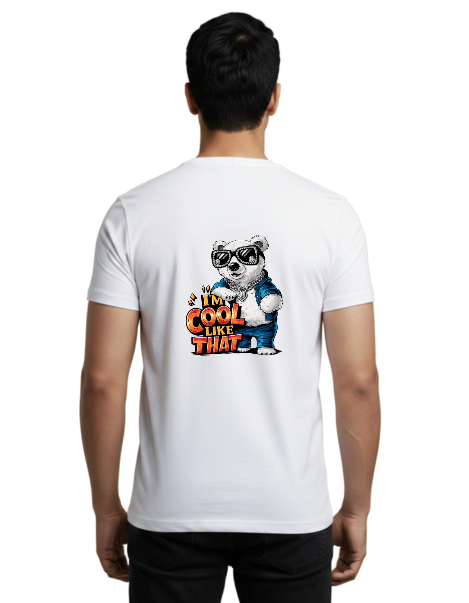 I’m Cool Like That Cotton Round Neck T-Shirt 180 GSM White