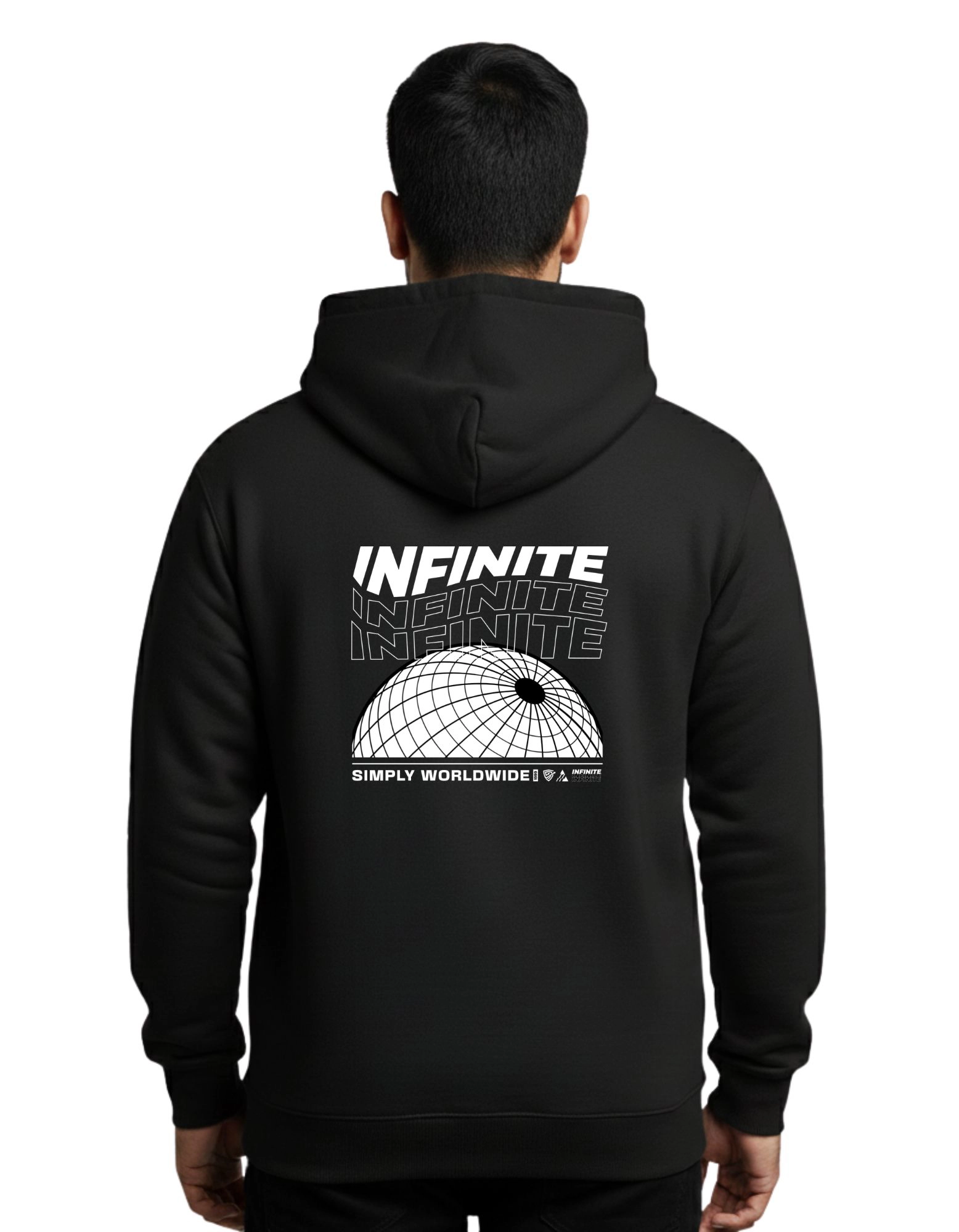 Infinite Cotton Hoodie Without Zipper 300 GSM Black