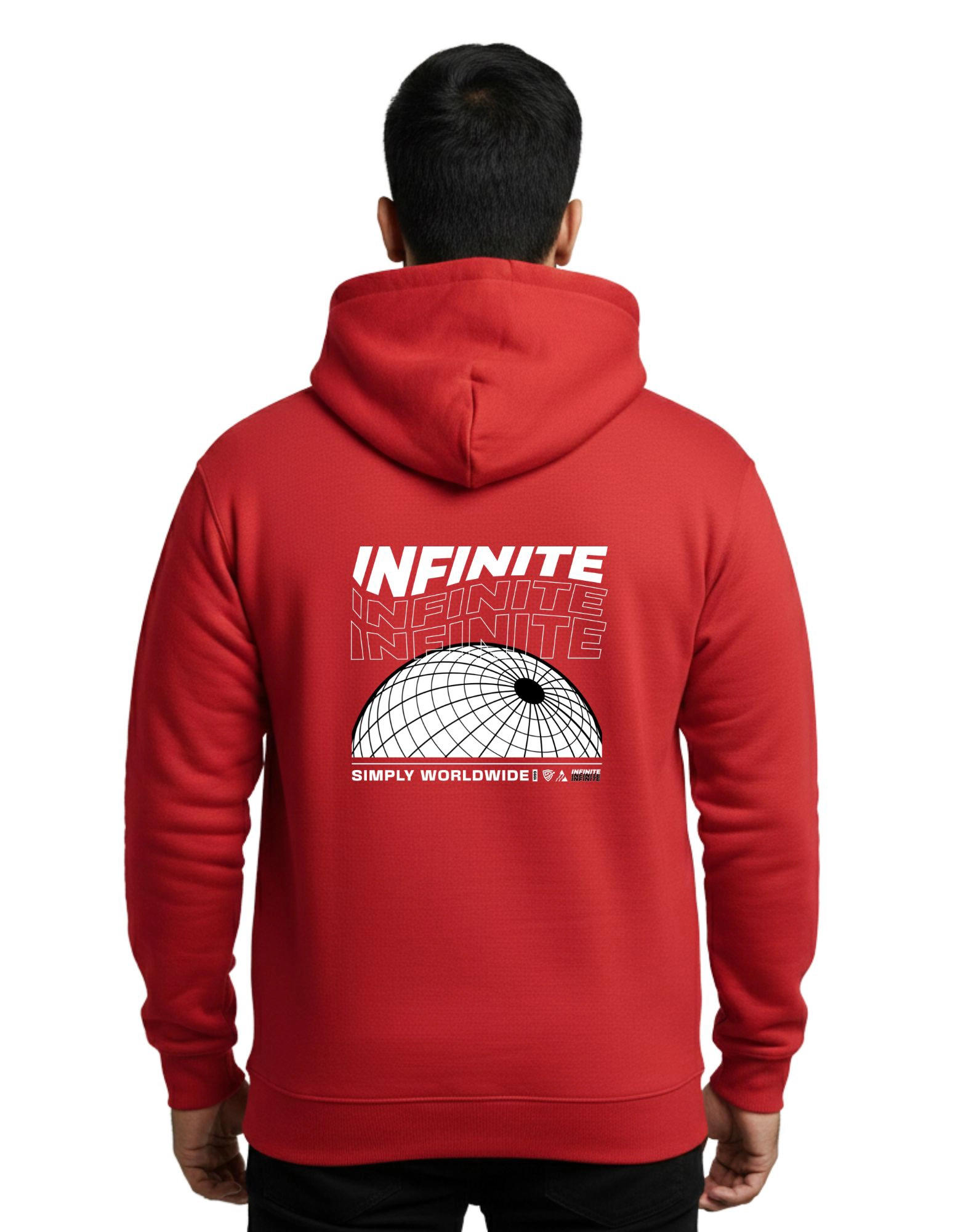 Infinite Cotton Hoodie Without Zipper 300 GSM Red