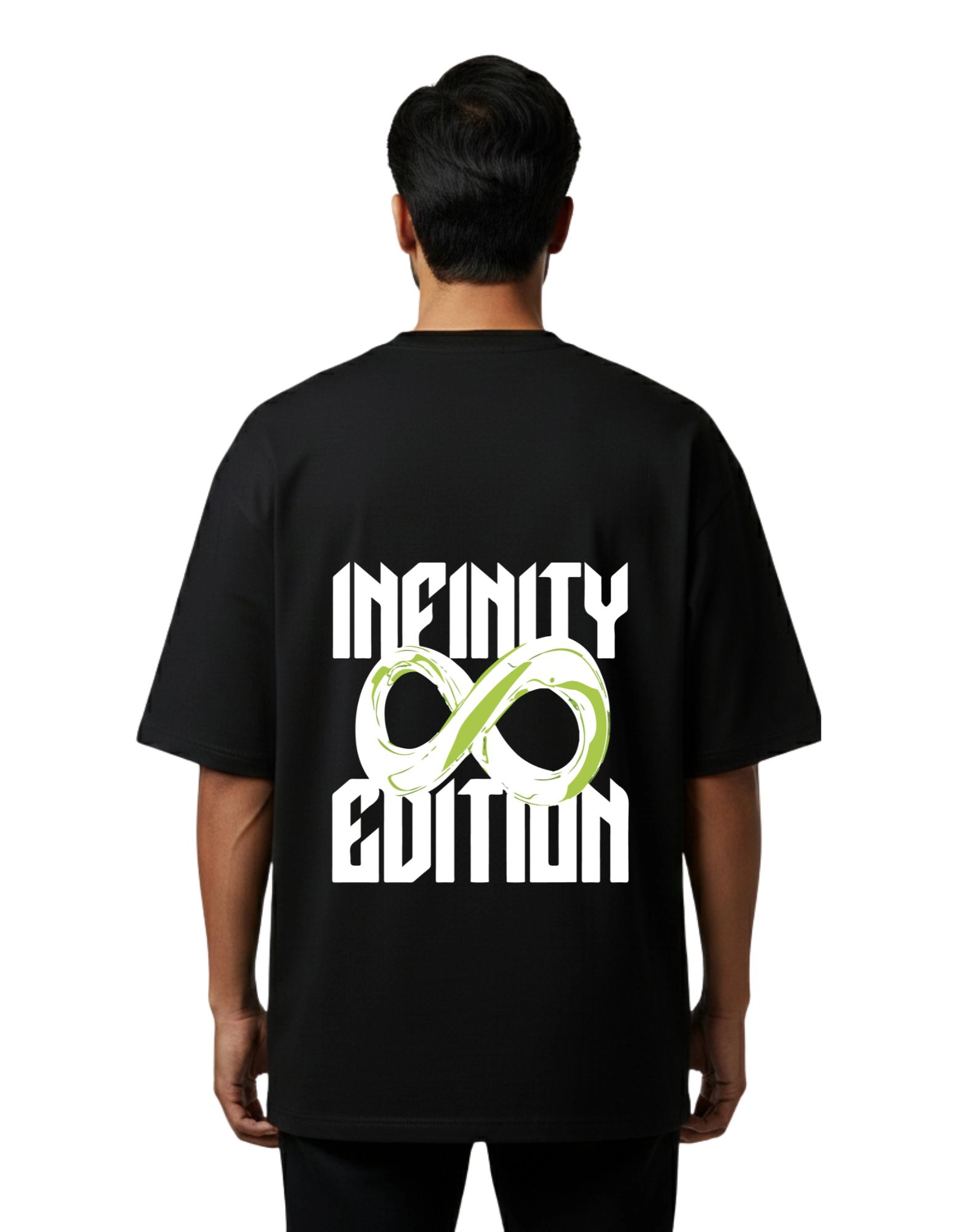 Infinity Edition Oversized French Terry 240 GSM T-Shirt Black
