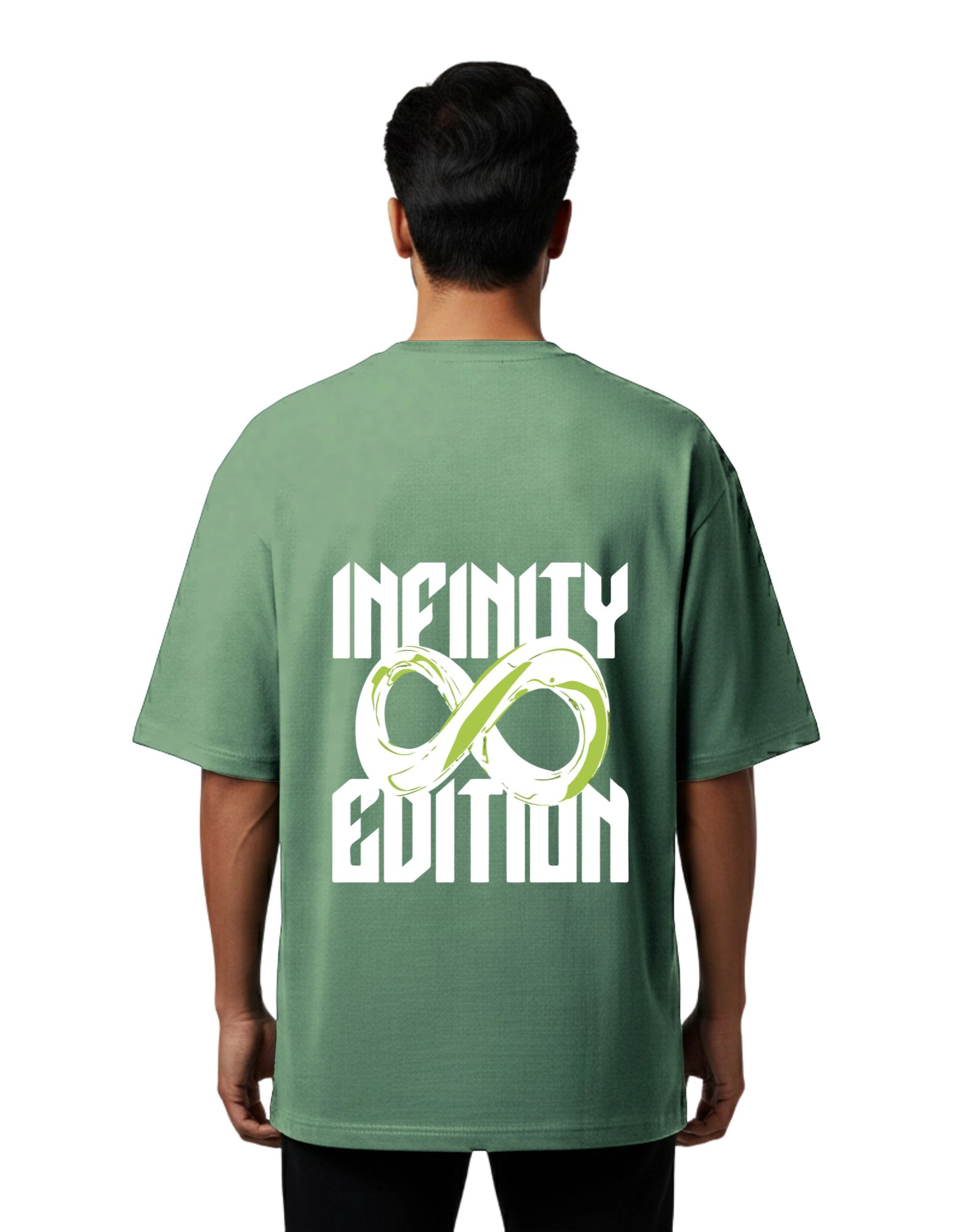 Infinity Edition Oversized French Terry 240 GSM T-Shirt D Green
