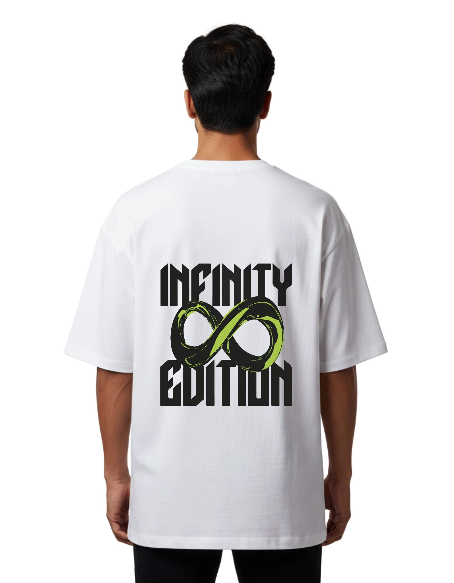 Infinity Edition Oversized French Terry 240 GSM T-Shirt White