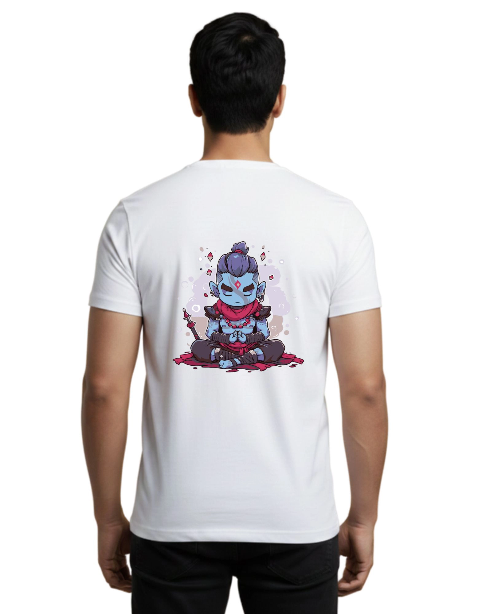 Inner Peace Meditation Graphic Cotton 180 GSM T-Shirt White