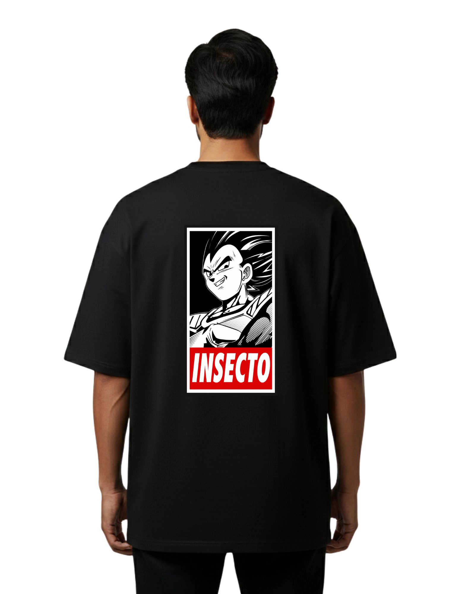 Insecto Oversize Cotton French Terry T-Shirt 240 GSM Black