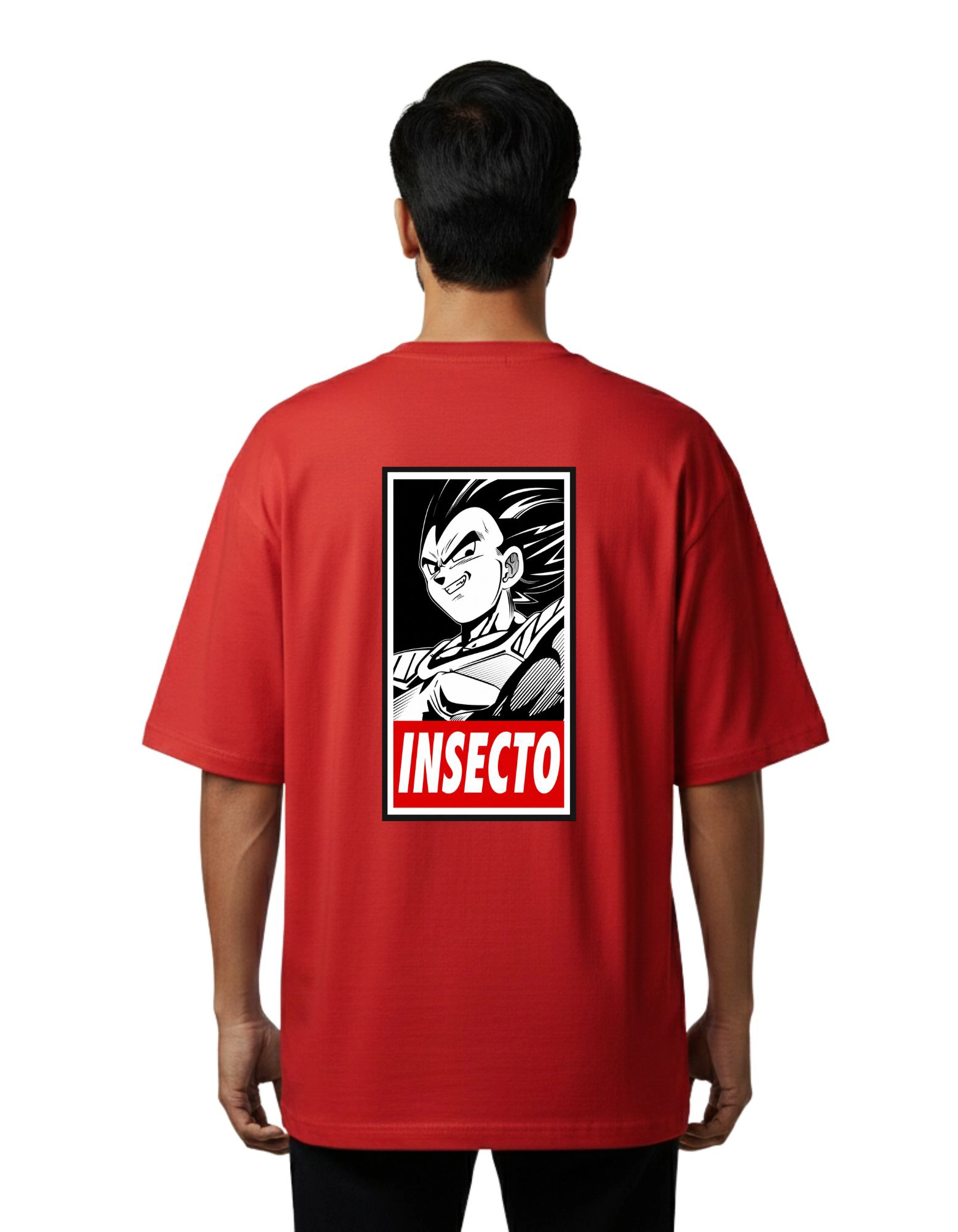 Insecto Oversize Cotton French Terry T-Shirt 240 GSM Red