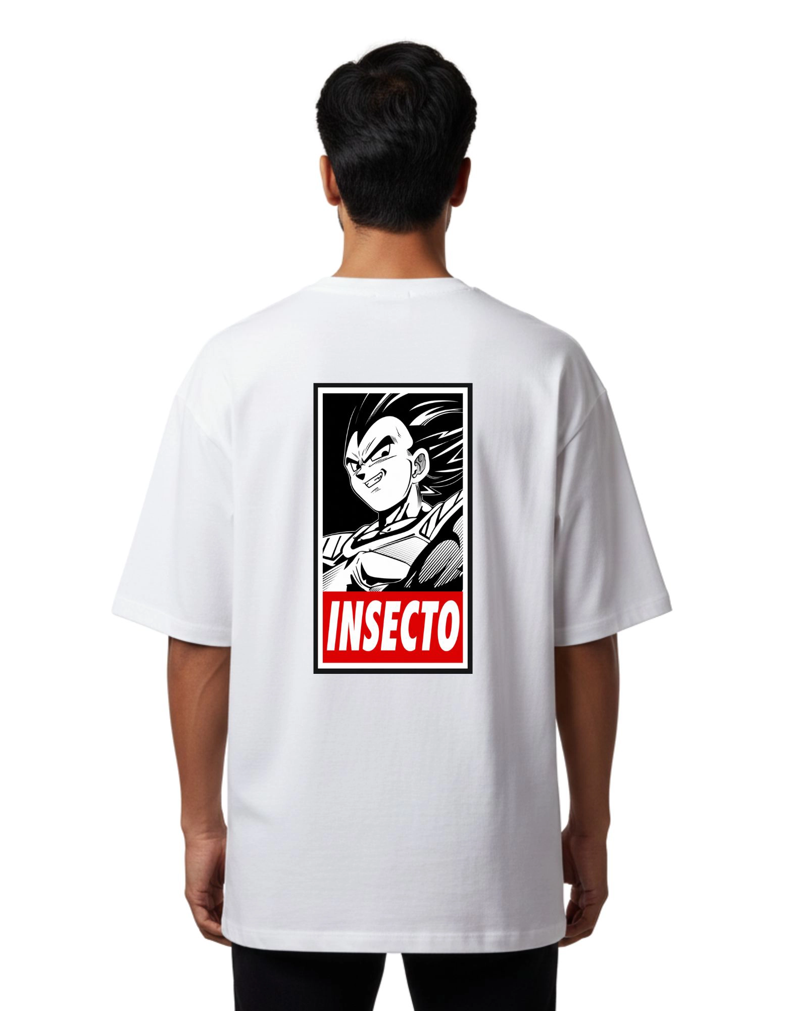 Insecto Oversize Cotton French Terry T-Shirt 240 GSM White