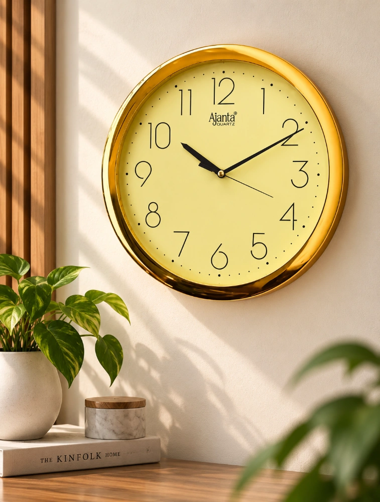 Ivory Ajanta Aura Round Wall Clock 957