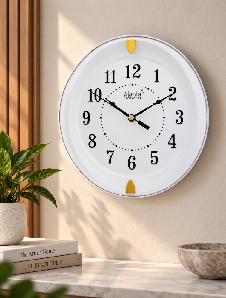 Ivory Ajanta Round Analog Wall Clock 1267