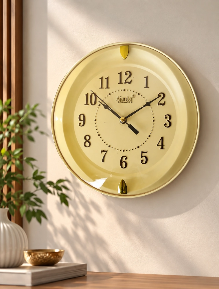 Ivory Ajanta Round Analog Wall Clock 1267
