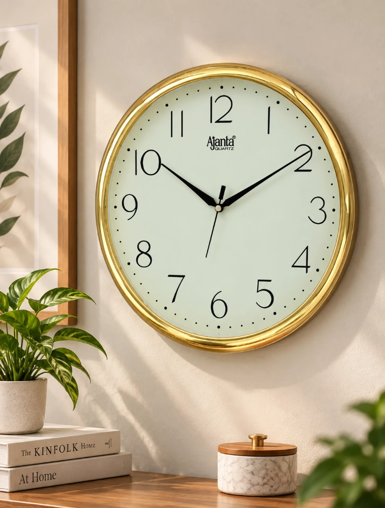 Ivory Ajanta Round Charm Wall Clock 497