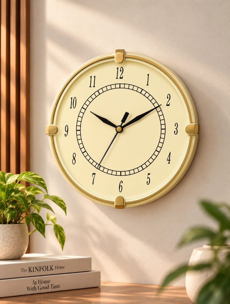 Ivory Ajanta Round Premium Wall Clock 897
