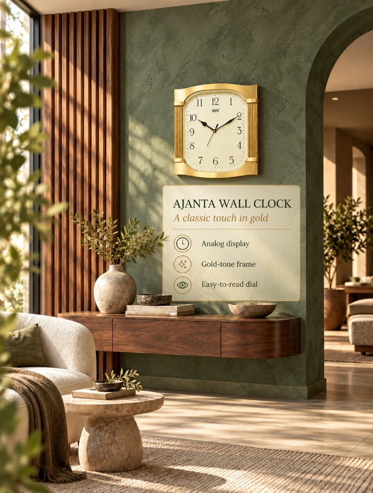 Ivory Ajanta Royal Frame Wall Clock 321