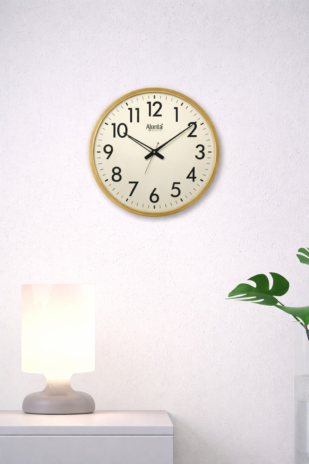 Ivory Round Analog Wall Clock 397