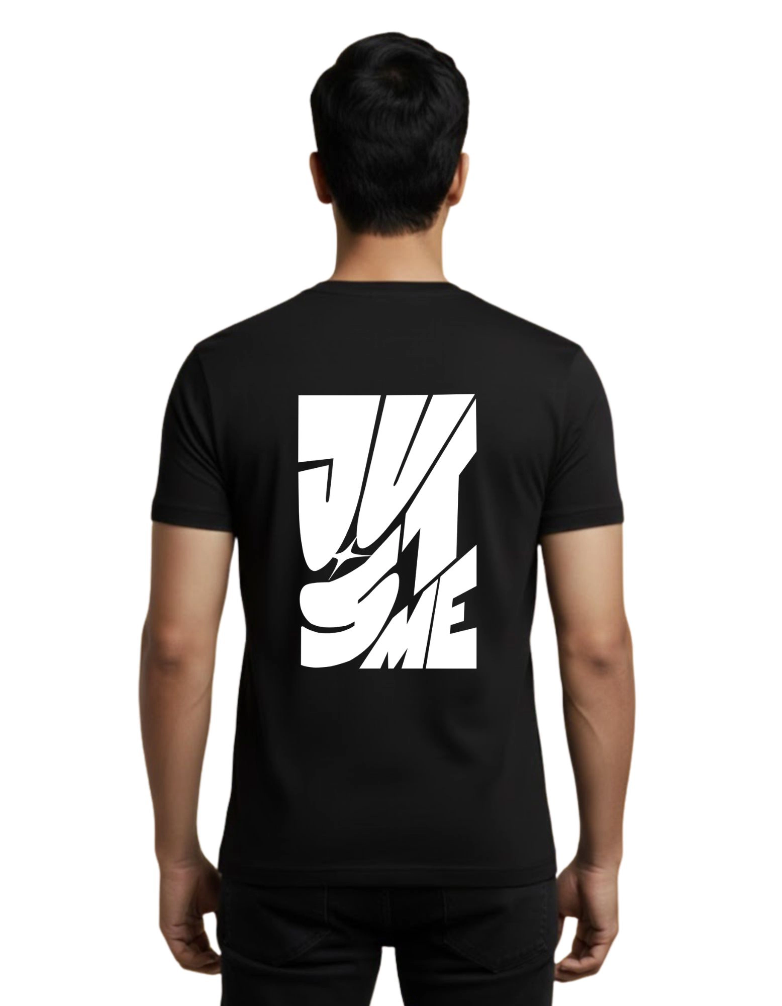 Just Me Cotton Round Neck T-Shirt 180 GSM Black