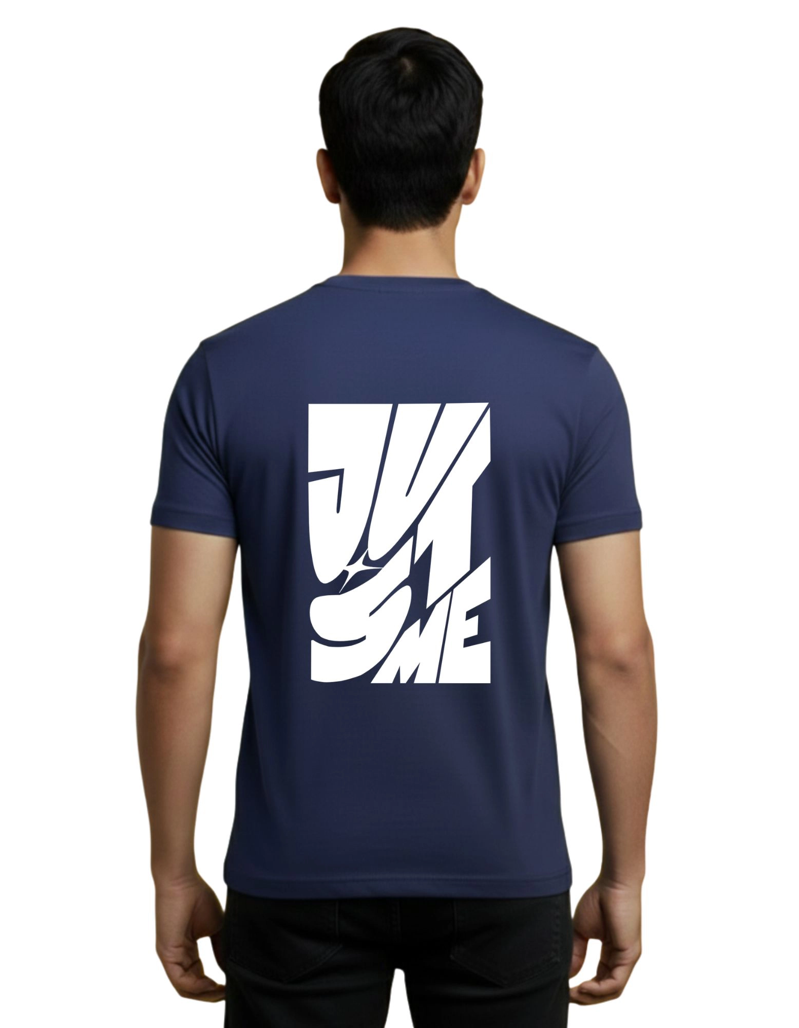 Just Me Cotton Round Neck T-Shirt 180 GSM Navy Blue