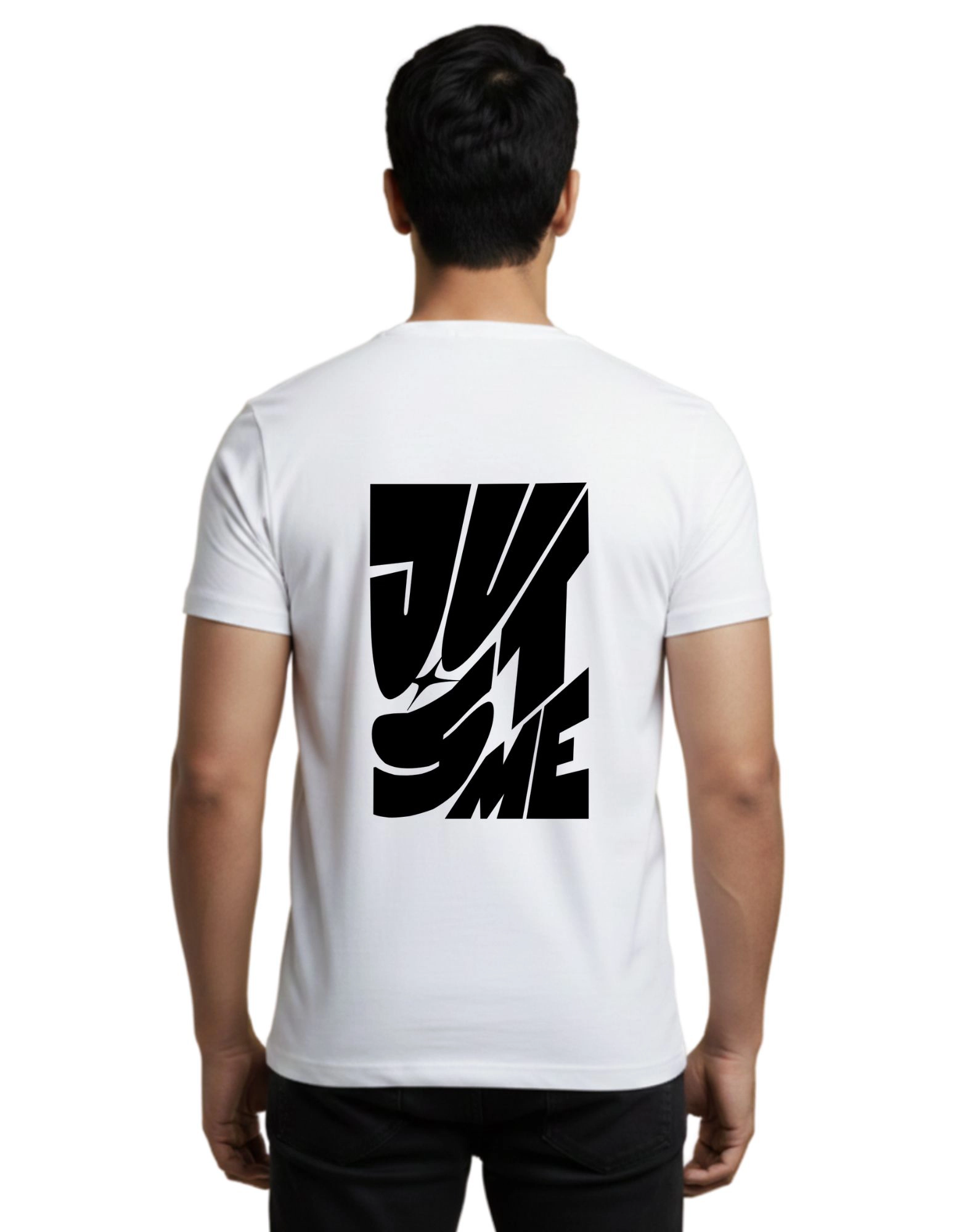 Just Me Cotton Round Neck T-Shirt 180 GSM White