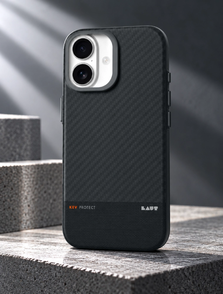 Black KEV PROTECT Premium Dupont Aramid Fiber Case for iPhone 17 Series 