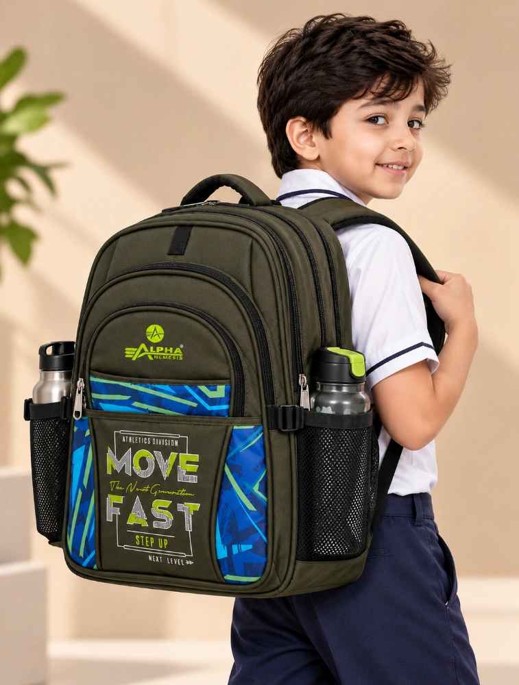 Kadhi Green Alpha Nemesis Multi Purpose School Backpack