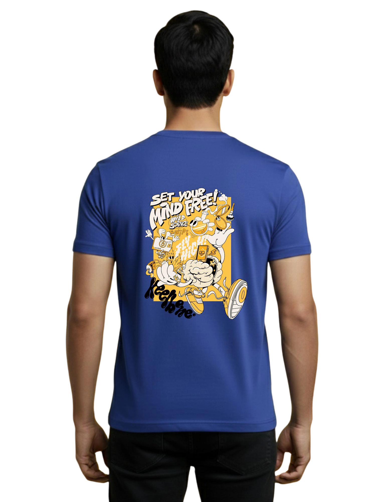 Keelbone Cotton Round Neck T-Shirt 180 GSM Royal Blue