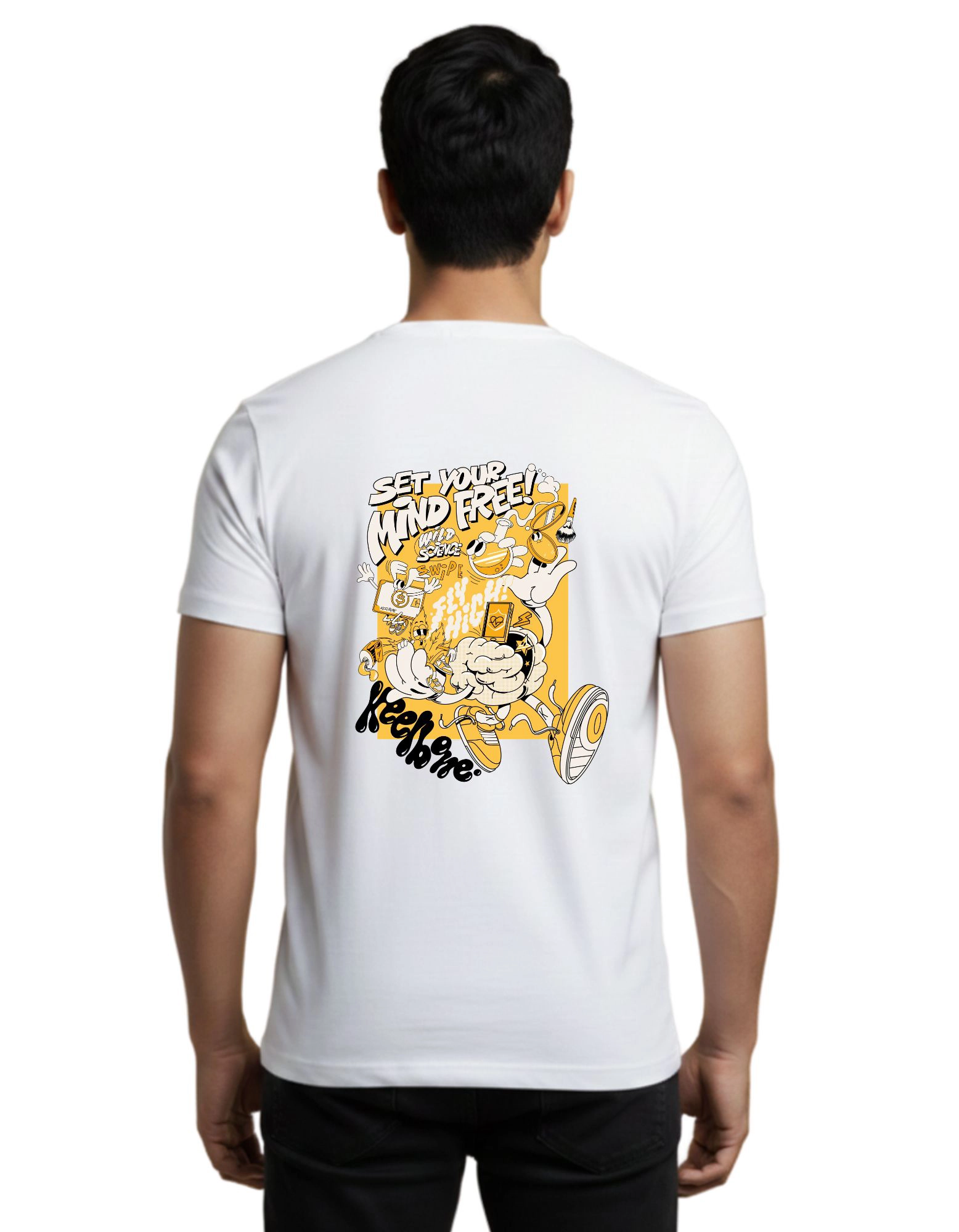 Keelbone Cotton Round Neck T-Shirt 180 GSM White