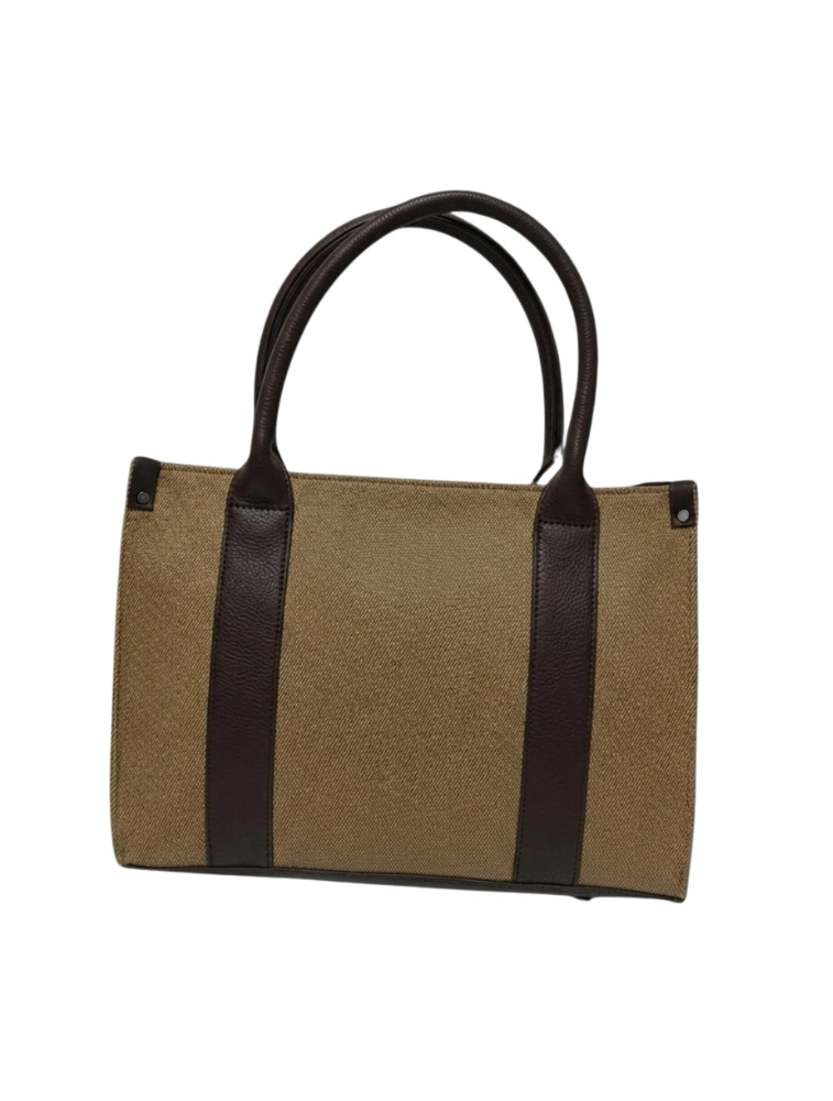 Khaki Rexine Classic Ladies Shoulder Bag