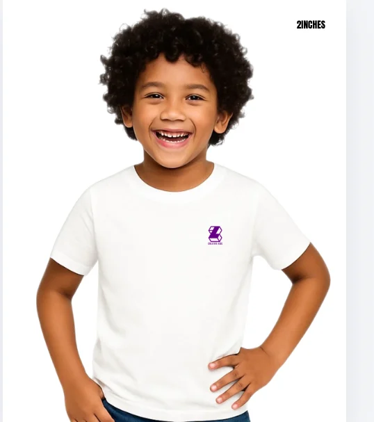 White Kids Polycotton 180 GSM Round Neck Half Sleeve T Shirt