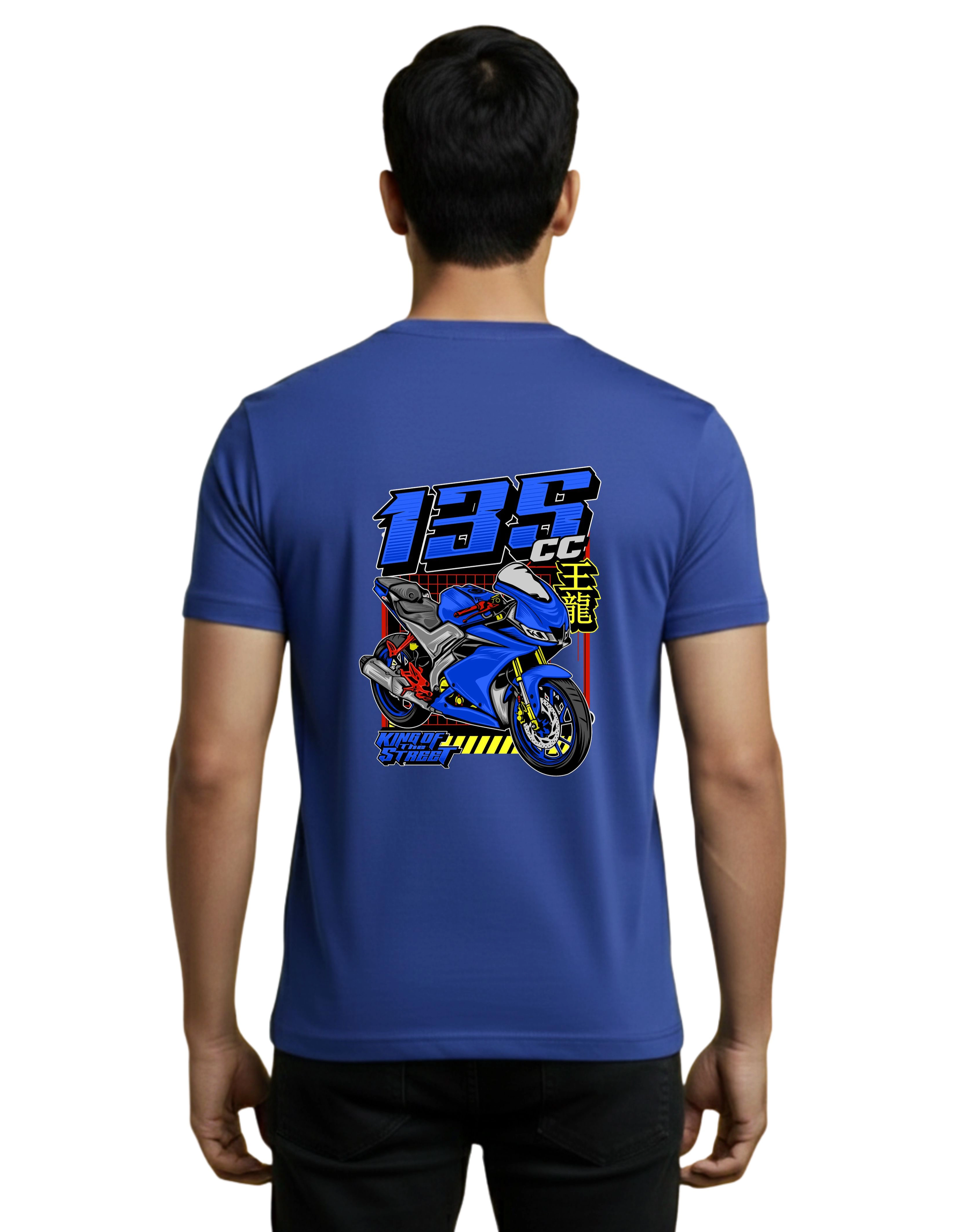 King of Street Cotton Round Neck T-Shirt 180 GSM Royal Blue