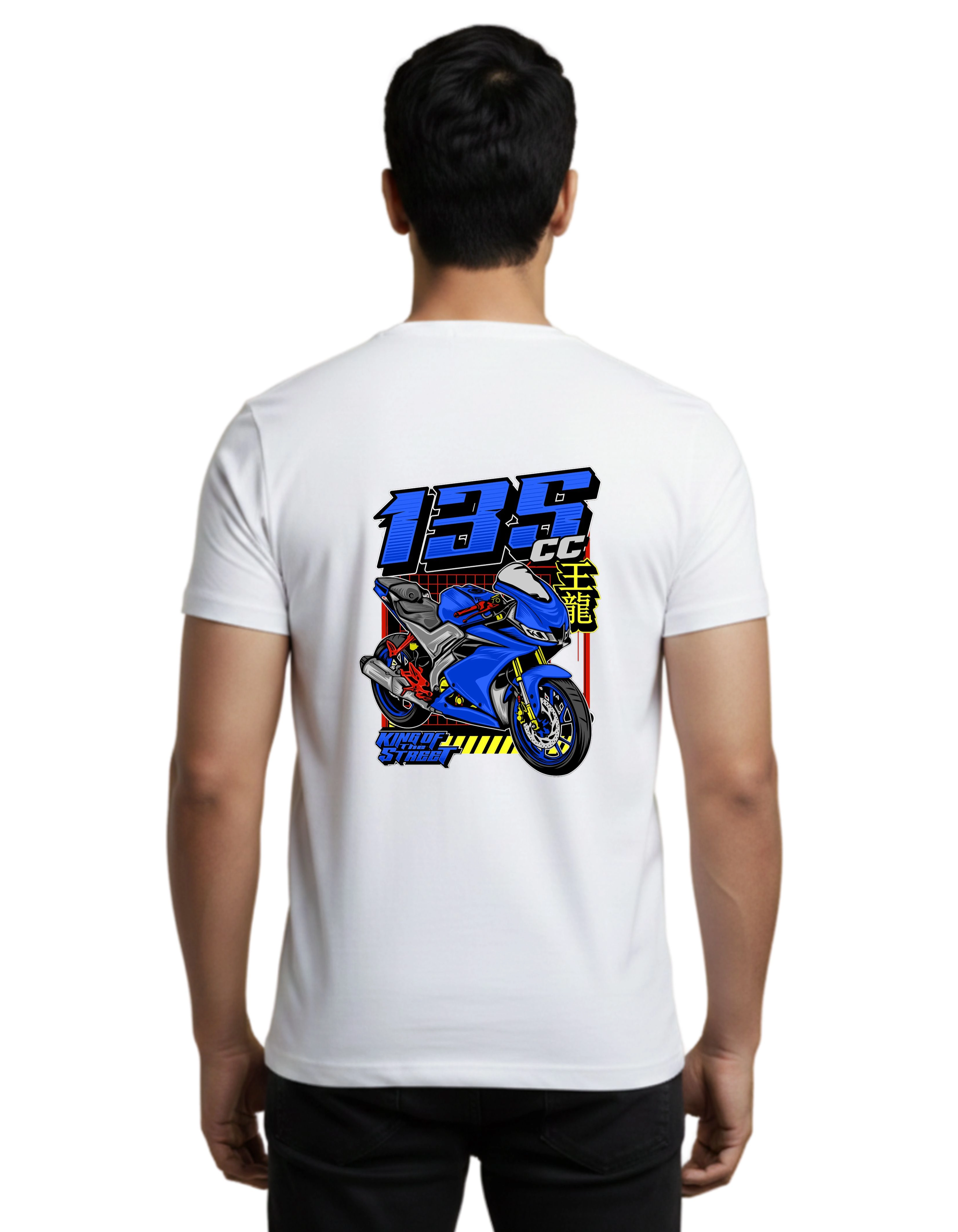 King of Street Cotton Round Neck T-Shirt 180 GSM White