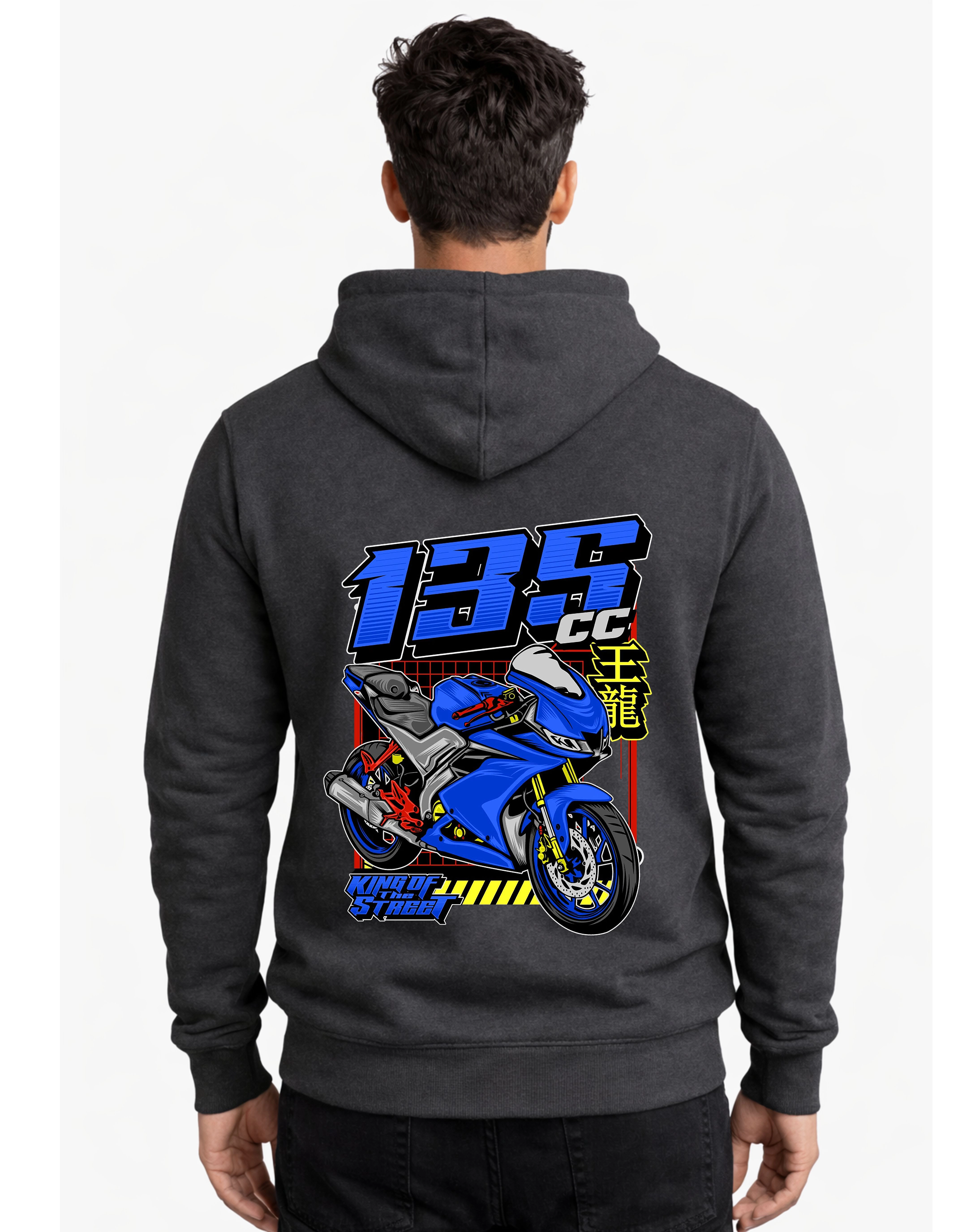 King of Street Polycotton Hoodie Without Zipper 300 GSM Charcoal
