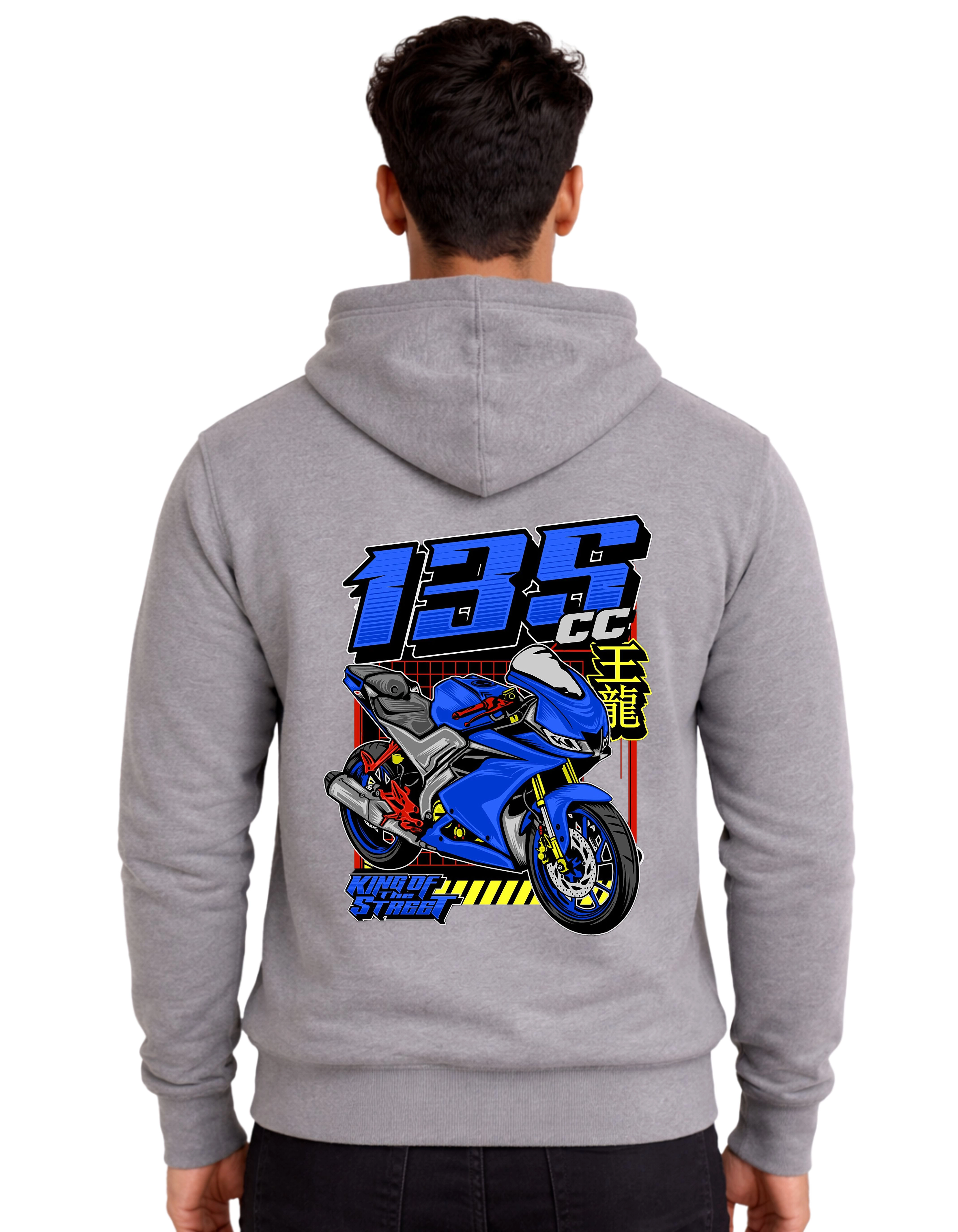 King of Street Polycotton Hoodie Without Zipper 300 GSM Grey