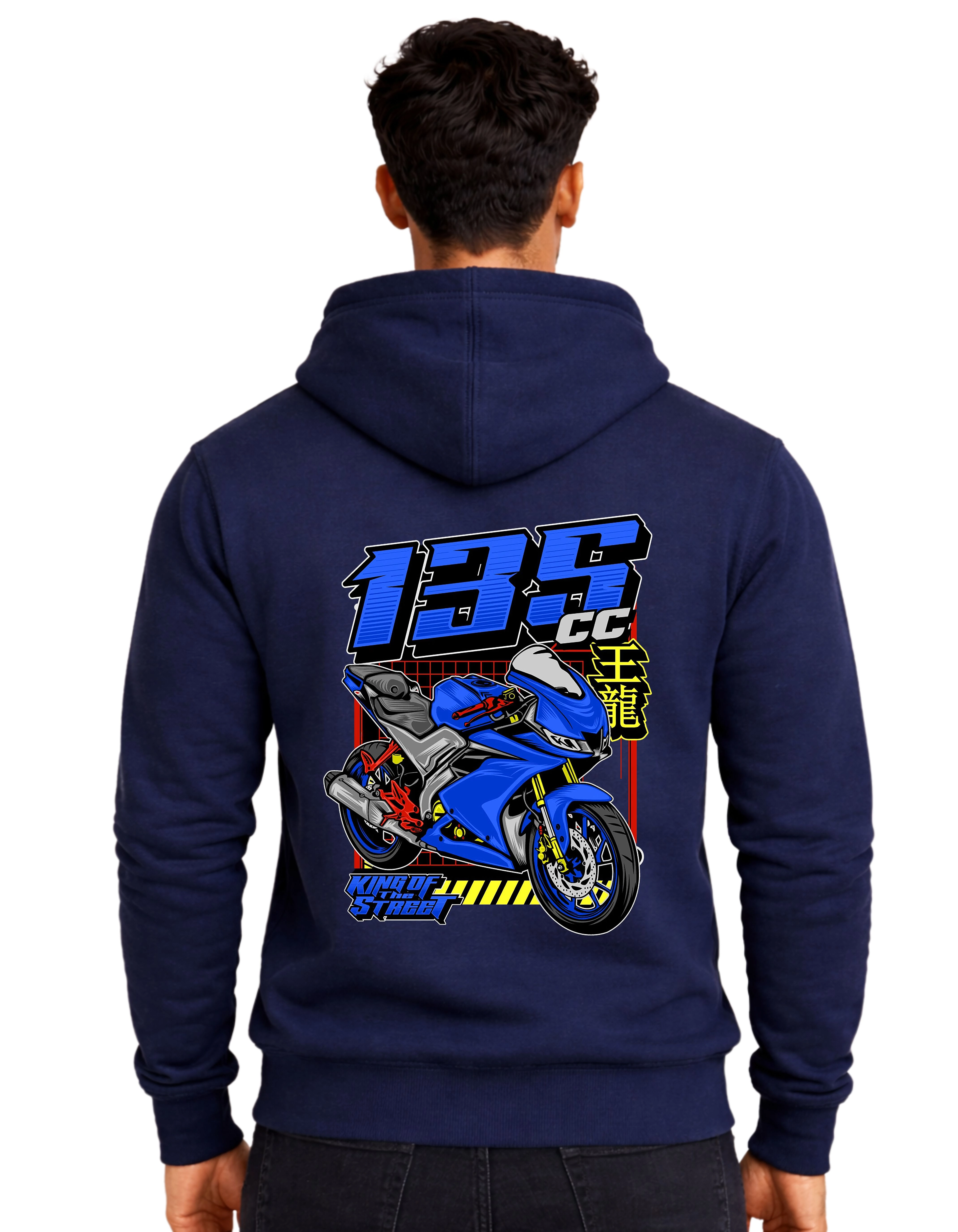 King of Street Polycotton Hoodie Without Zipper 300 GSM Navy Blue