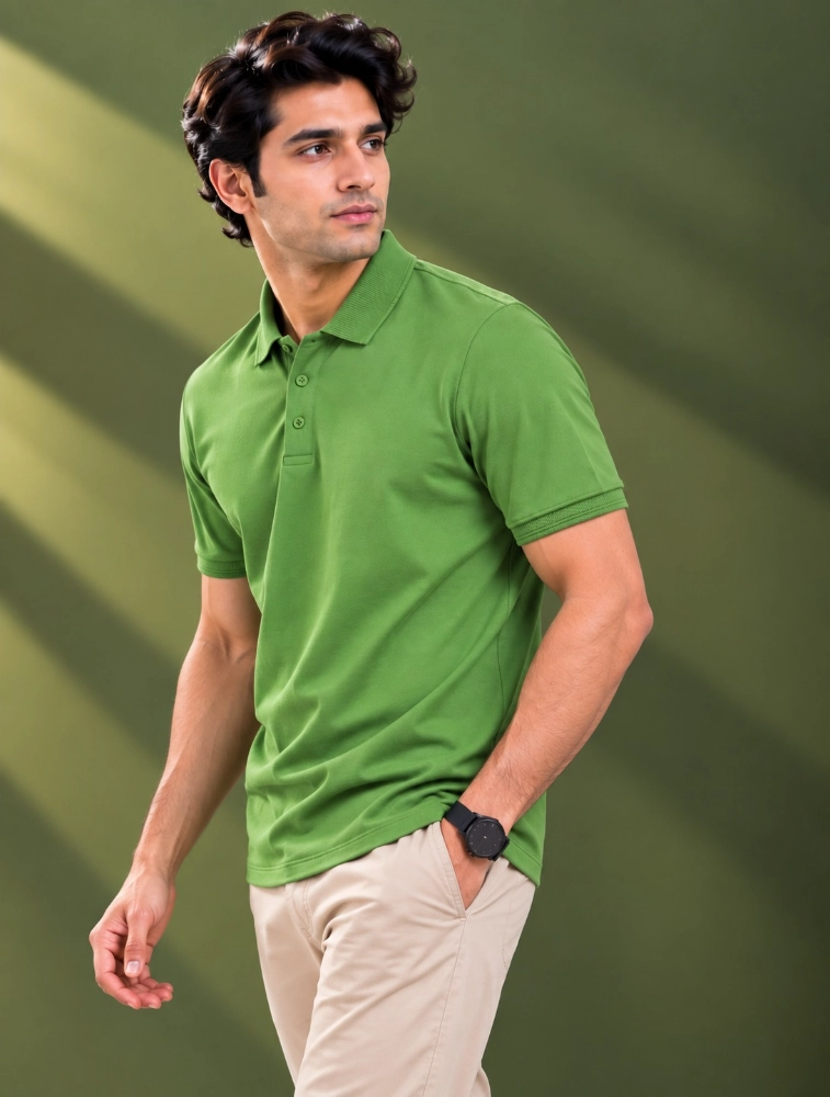 Kiwi Green Dri Fit Mars 200 GSM Half Sleeve Polo