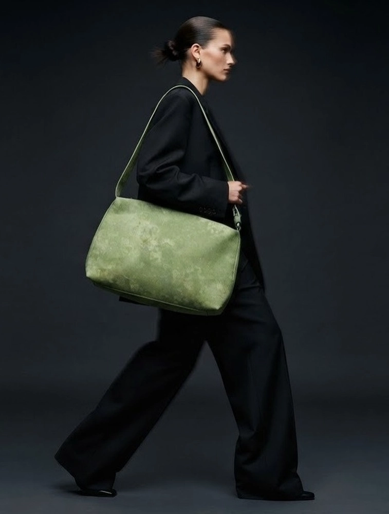 Kiwi Green Stylish Tote PU Leather Handbag for Women