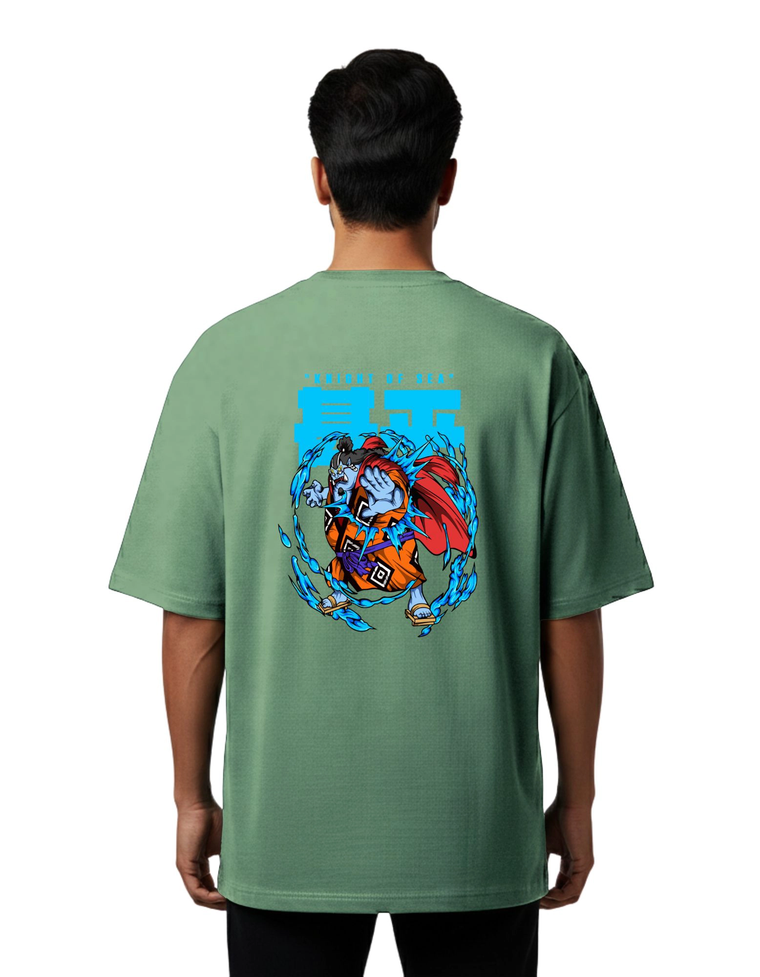 Knight Of Sea Oversize Cotton French Terry T-Shirt 240 GSM D Green