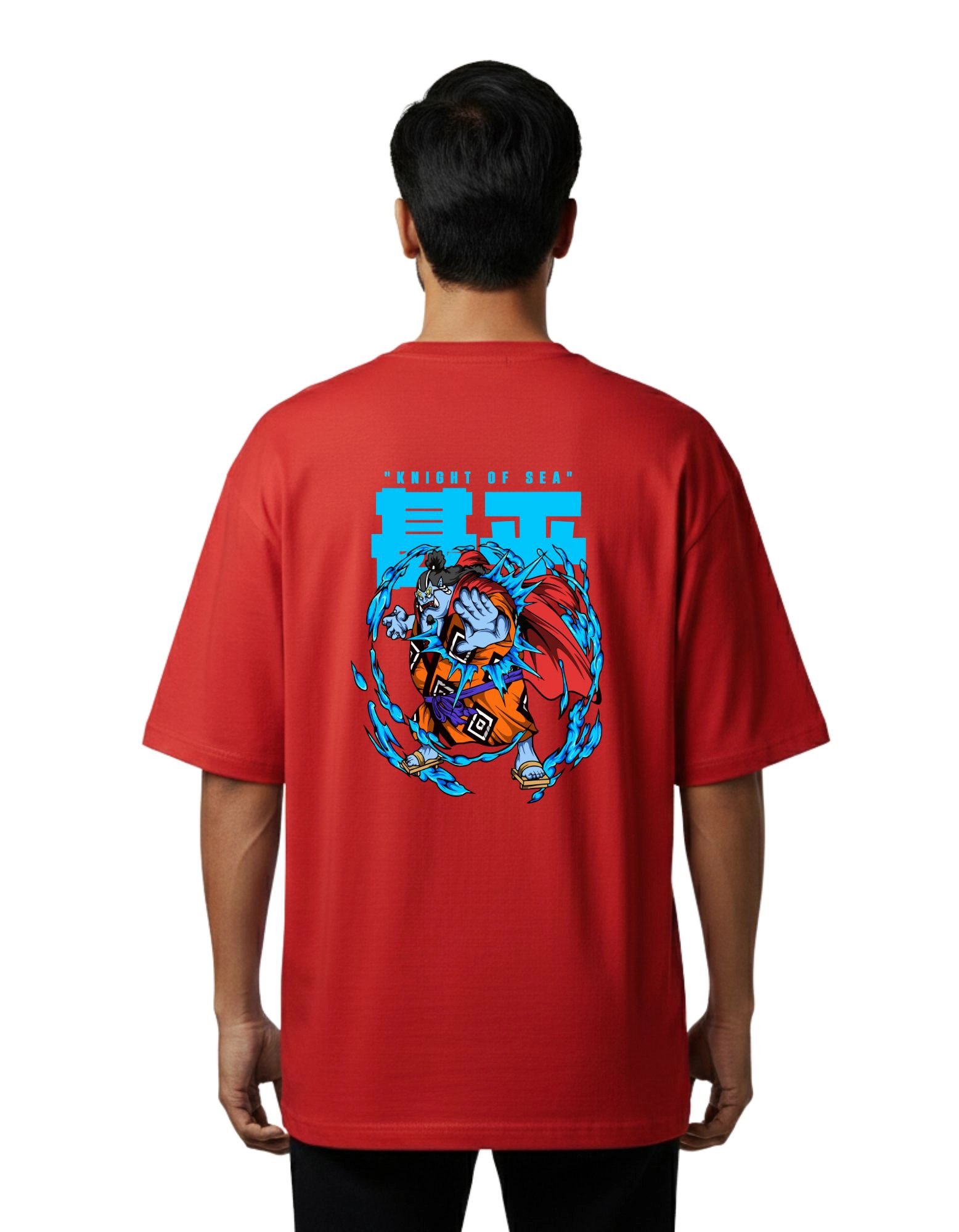 Knight Of Sea Oversize Cotton French Terry T-Shirt 240 GSM Red
