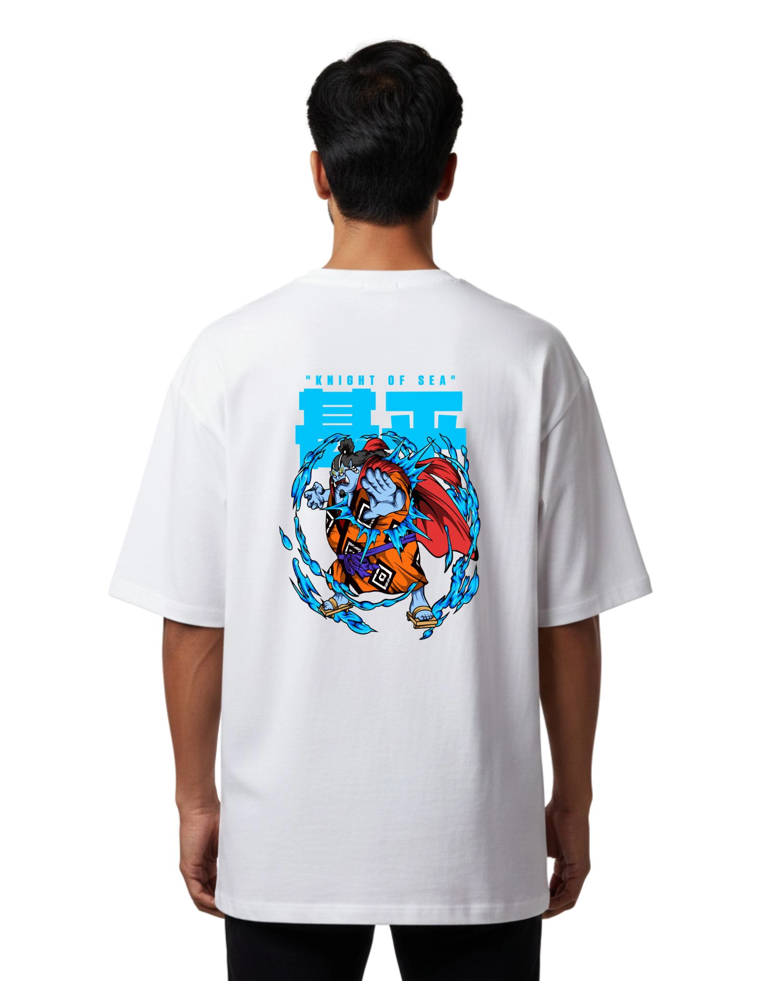 Knight Of Sea Oversize Cotton French Terry T-Shirt 240 GSM White