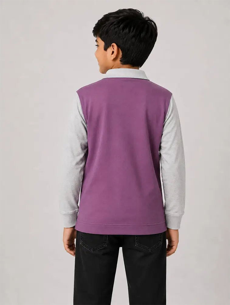 Lavender Boys Java Collar Premium T Shirt