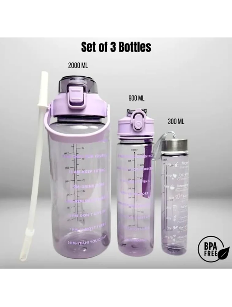 Lavender Premium Motivational Water Bottle